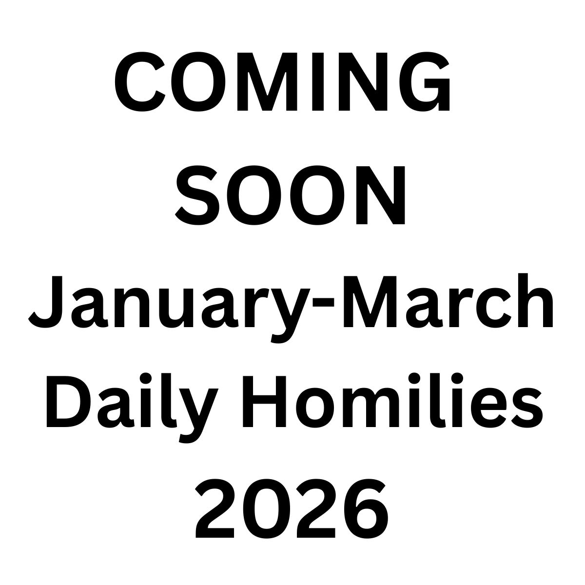 Single Issue Daily Homilies