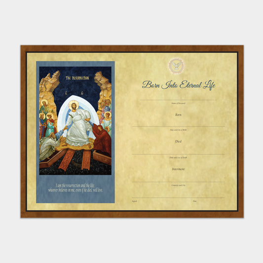 Remembrance of the Deceased Certificate