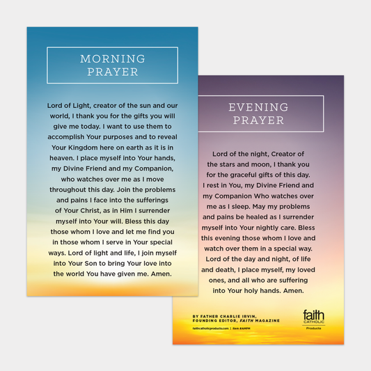 Morning Prayer Evening Prayer Card