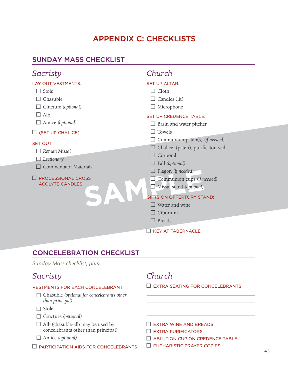Sacristan's Manual